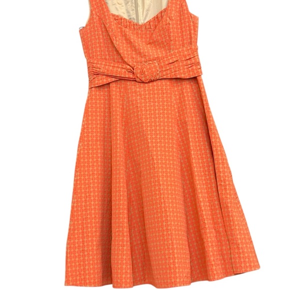 Laurel by Escada 8 EUC Orange A-Line Sweetheart Neck Mini Dress - Picture 2 of 16